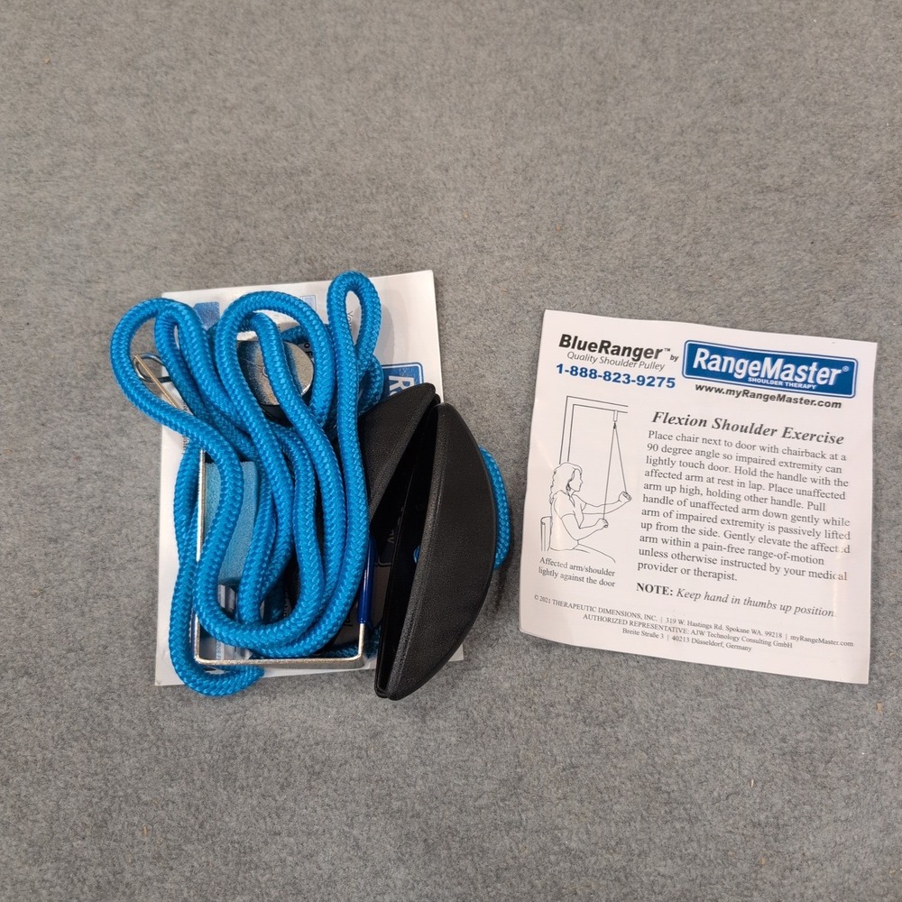 RangeMaster BlueRanger Shoulder Pulley Physical Therapy Rehab BLRA-MB Blue Metal - Picture 3 of 3